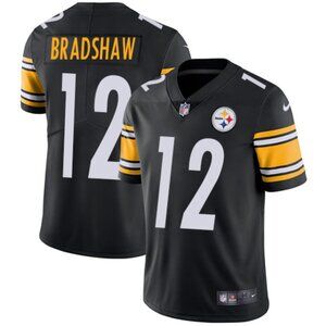 Terry Bradshaw Black Vapor Stitched Jersey Choose for Mens Youths